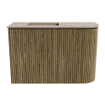 Mondiaz JOYA-DLUX 61.6cm meuble de toilette - arrondi droit couleur Dusk - Vasque FAYE position Gauche 1 trou de robinet couleur Arena. SW1426268