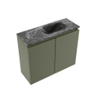 MONDIAZ TURE-DLUX Meuble toilette - 60cm - Army - EDEN - vasque Lava - position droite - sans trou de robinet SW1103670