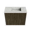 Mondiaz JOYA-DLUX 50cm toiletmeubel - kleur Shadow - Wastafel FAYE positie Rechts 1 kraangat kleur Opalo. SW1422896