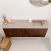 Mondiaz JOYA-DLUX 100cm toiletmeubel - kleur Ruby - Wastafel FAYE positie Rechts 1 kraangat kleur Saba. SW1425606