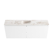 MONDIAZ TURE-DLUX Meuble de toilettes 120 cm Talc. EDEN lavabo Frappe position milieu. Sans trou de robinet. SW1102600