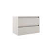 Adema Chacito meuble sous lavabo - 80x39.5x55cm - peu profond - 2 tiroirs - sans poignée - mat coton (beige) SW1212814