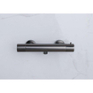 Fortifura Calvi douchekraan met glijstangset met ronde handdouche, gladde doucheslang Geborsteld Gunmetal PVD SW811949