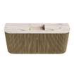 Mondiaz JOYA-DLUX 93.2cm toiletmeubel - ronding links en rechts kleur Dusk - Wastafel FAYE positie Midden Zonder kraangat kleur Nata. SW1425943