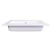 Arcqua Mira Lavabo encastré - 61x46x1.5cm - vasque simple - 1 trou de robinet - marbre de synthèse - blanc brillant SW1581347