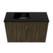 Mondiaz JOYA 60cm toiletmeubel - kleur Shadow - Wastafel FAYE positie Links Zonder kraangat kleur Urban. SW1421500