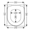 Villeroy & Boch O.novo Vita closetzitting - met deksel met greeprand met doorlopende pen blauw 1025076