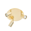 QAZQA Ducha plafonnier de salle de bains - 25x25 cm - 3 spots - IP44 - laiton (doré) SW1187228