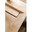 Forzalaqua Bellezza Doppio lavabo 160,5x51,9x9cm Rectangulaire 0 trous de robinet 2 lavabos Pierre naturelle Travertin adouci SW369878