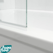 FugaFlow Efficiente Vetro Badwand - 1 delig draaibaar - 80x150cm - 6mm veiligheidsglas - anti kalk - chroom SW1123767