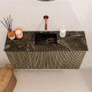 Mondiaz JOYA-DLUX 80cm meuble de toilette - couleur Dusk - Vasque FAYE position Milieu Sans trou de robinet couleur Lava. SW1423255