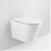 QeramiQ Dely Toiletset - inbouwreservoir Qeramiq Flush - slim zitting - kunststof taupe bedieningsplaat - ronde knoppen - mat wit SW1579123