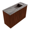 Mondiaz JOYA-DLUX 60cm toiletmeubel - kleur Ruby - Wastafel FAYE positie Rechts Zonder kraangat kleur Sombra. SW1425656