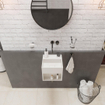 Ideavit SolidBliss Wastafel 30x30x28cm 0 kraangaten Solid surface mat wit SW450870