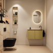 MONDIAZ TURE-DLUX Meuble de toilettes 80cm Oro. EDEN lavabo Frappe position droite. Avec 1 trou de robinet. SW1102928