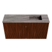 Mondiaz JOYA-DLUX 80cm toiletmeubel - kleur Ruby - Wastafel FAYE positie Rechts 1 kraangat kleur Oza. SW1425512