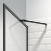 Sealskin Contour paroi de douche à l'italienne type A3 118 cm de large, 200 cm de haut, noir, verre de sécurité clair 6 mm SW296217