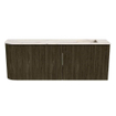 Mondiaz JOYA-DLUX Meuble de salle de bains 111,6cm - arrondi gauche couleur Shadow - Vasque FAYE position Droite Sans trou de robinet couleur Nata SW1424997