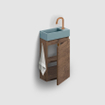 Clou Flush 3 fontein 36x18cm met kraangat rechts mat blauw keramiek SW795720