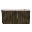 Mondiaz JOYA-DLUX 81.6cm toiletmeubel - ronding links kleur Shadow - Wastafel FAYE positie Rechts Zonder kraangat kleur Nata. SW1424985