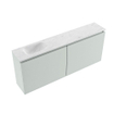 MONDIAZ TURE-DLUX Meuble toilette - 120cm - Greey - EDEN - vasque Opalo - position gauche - 1 trou de robinet SW1104388