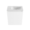 MONDIAZ TURE-DLUX Meuble toilette - 40cm - Talc - EDEN - vasque Opalo - position droite - sans trou de robinet SW1104121