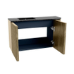 Mondiaz JOYA-DLUX 71.6cm toiletmeubel - ronding rechts kleur Dusk - Wastafel FAYE positie Links Zonder kraangat kleur Lava. SW1423244