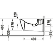 Duravit Viu wandbidet 37x57cm met kraangat met overloop m. WG wit SW358270