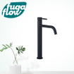 FugaFlow Eccelente Sobrado Badkamer Slim Wastafelkraan - 32.6cm - verhoogd - opbouw - mat zwart - Black Friday - SW1123305