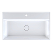 Arcqua Edge Lavabo à poser - 80x47x12cm - 1 trou de robinet - marbre coulé - blanc brillant SW1581337