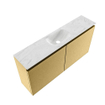 MONDIAZ TURE-DLUX Meuble toilette - 100cm - Oro - EDEN - vasque Opalo - position centrale - 1 trou de robinet SW1104432