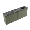 MONDIAZ TURE-DLUX meuble WC 120cm Army. Lavabo EDEN Lava position à droite. Avec 1 trou de robinet. SW1103706