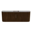 Mondiaz JOYA-DLUX 113.2cm toiletmeubel - ronding links en rechts kleur Walnut - Wastafel FAYE positie Midden 1 kraangat kleur Oza. SW1424608
