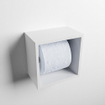 Mondiaz EASY Porte-papier toilette 16x16x16cm Solid surface Talc mat SW644629