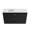 MONDIAZ TURE-DLUX Meuble de toilette 80cm Urban. Lavabo EDEN Opalo position gauche. Sans trou de robinet. SW1104162