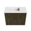 Mondiaz JOYA 50cm toiletmeubel - kleur Shadow - Wastafel FAYE positie Links Zonder kraangat kleur Talc. SW1421392