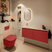 MONDIAZ TURE-DLUX 120cm toiletmeubel Fire. EDEN wastafel Frappe positie links. Zonder kraangat. SW1102789