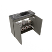 MONDIAZ TURE-DLUX meuble de toilette 60 cm Smoke. Lavabo EDEN Lava position droite. Avec 1 trou de robinet. SW1104075