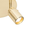 QAZQA Ducha badkamer plafondlamp - 25x25cm - 3 spots - IP44 - messing (goud) SW1187228