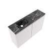 MONDIAZ TURE-DLUX meuble WC 80cm Cale. EDEN lavabo Lava position gauche. Sans trou de robinet. SW1103702