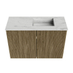 Mondiaz JOYA-DLUX 60cm meuble de toilette - couleur Dusk - Vasque FAYE position Droite Sans trou de robinet couleur Opalo SW1423293