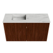 Mondiaz JOYA-DLUX 70cm meuble de salle de bains - couleur Ruby - Vasque FAYE position Gauche 1 trou de robinet couleur Opalo. SW1423697