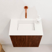 Mondiaz JOYA 40cm toiletmeubel - kleur Ruby - Wastafel FAYE positie Midden Zonder kraangat kleur Talc. SW1421723