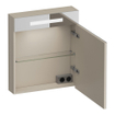 Miroir de toilette BRAUER Promise - 60x70x15cm -- avec éclairage 1 porte miroir à droite mat beige SW1203728