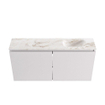 MONDIAZ TURE-DLUX Meuble toilette - 100cm - Cale - EDEN - vasque Frappe - position droite - sans trou de robinet SW1102677