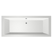 Xenz Society Duobad - 190x80x53 - afvoer Midden - acryl - wit SW103095
