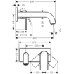 Hansgrohe Vernis Shape Ensemble de finition pour mitigeur lavabo encastré 1 levier Mat noir SW651488