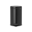 Brabantia NewIcon Poubelle à pédale - 12 litres - seau intérieur en plastique - noir mat SW767502
