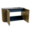 Mondiaz JOYA-DLUX 71.6cm toiletmeubel - ronding links kleur Dusk - Wastafel FAYE positie Rechts 1 kraangat kleur Sombra. SW1426156
