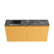 MONDIAZ TURE-DLUX 100cm toiletmeubel Ocher. EDEN wastafel Lava positie links. Met 1 kraangat. SW1103899